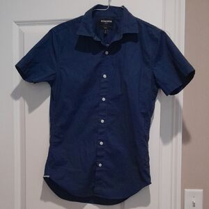 Bonobos Men's Navy Casual Button Down Shirt, Size XS.